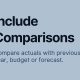 How to compare actuals with budget